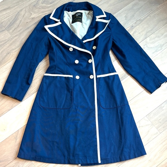 London Fog Jackets & Blazers - Vintage London Fog Navy Double-Breasted Main Coat Size S